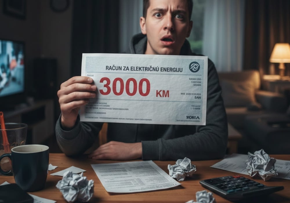 Visok račun za struju u Zenici (3.000 KM)
